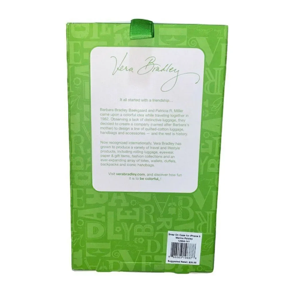 Vera Bradley MARINA PAISLEY Snap On iPhone 5 Case